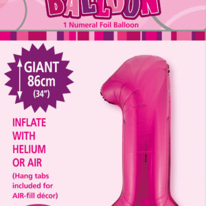 Hot Pink #1 Numer Foil 86cm