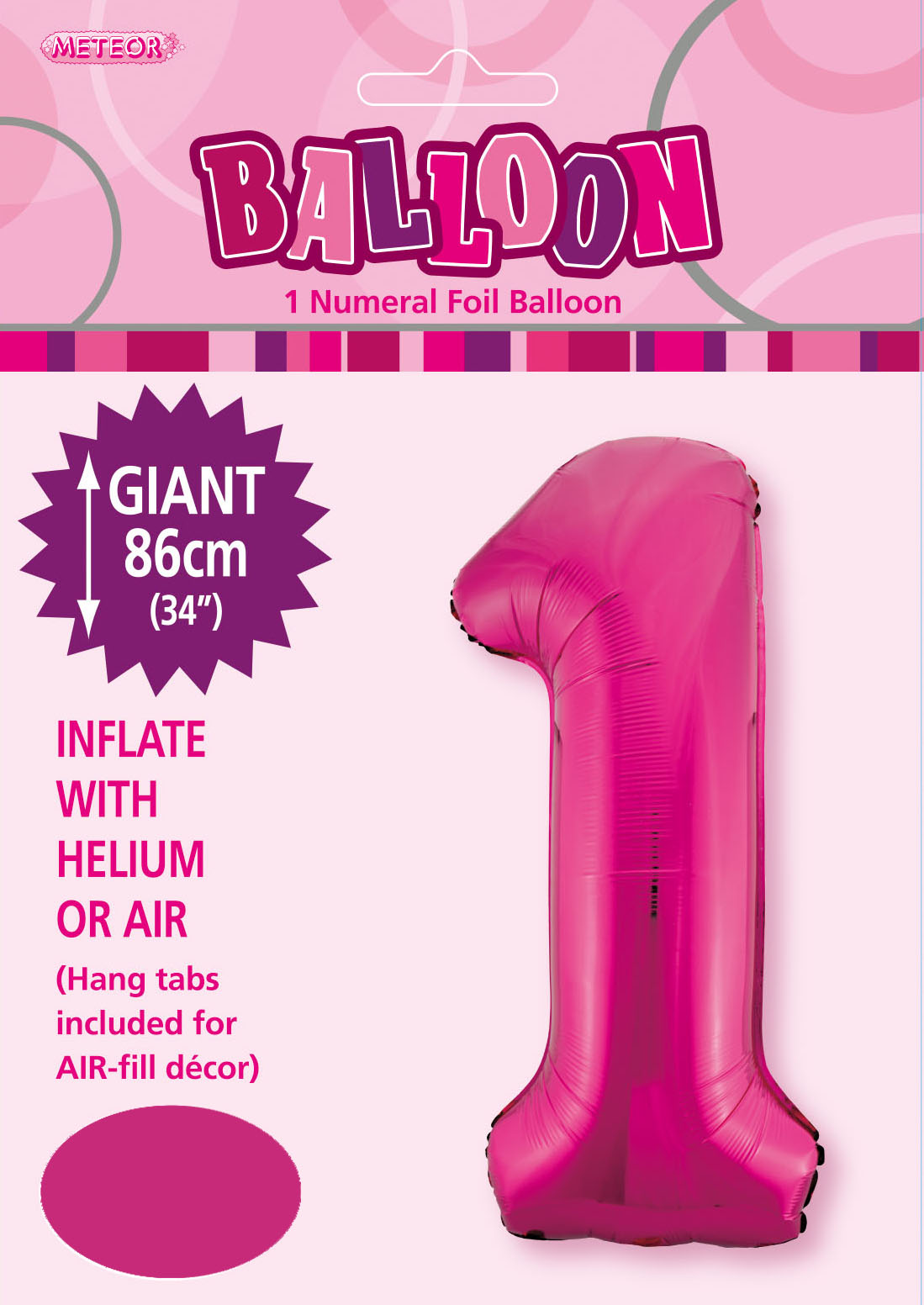 Hot Pink #1 Numer Foil 86cm