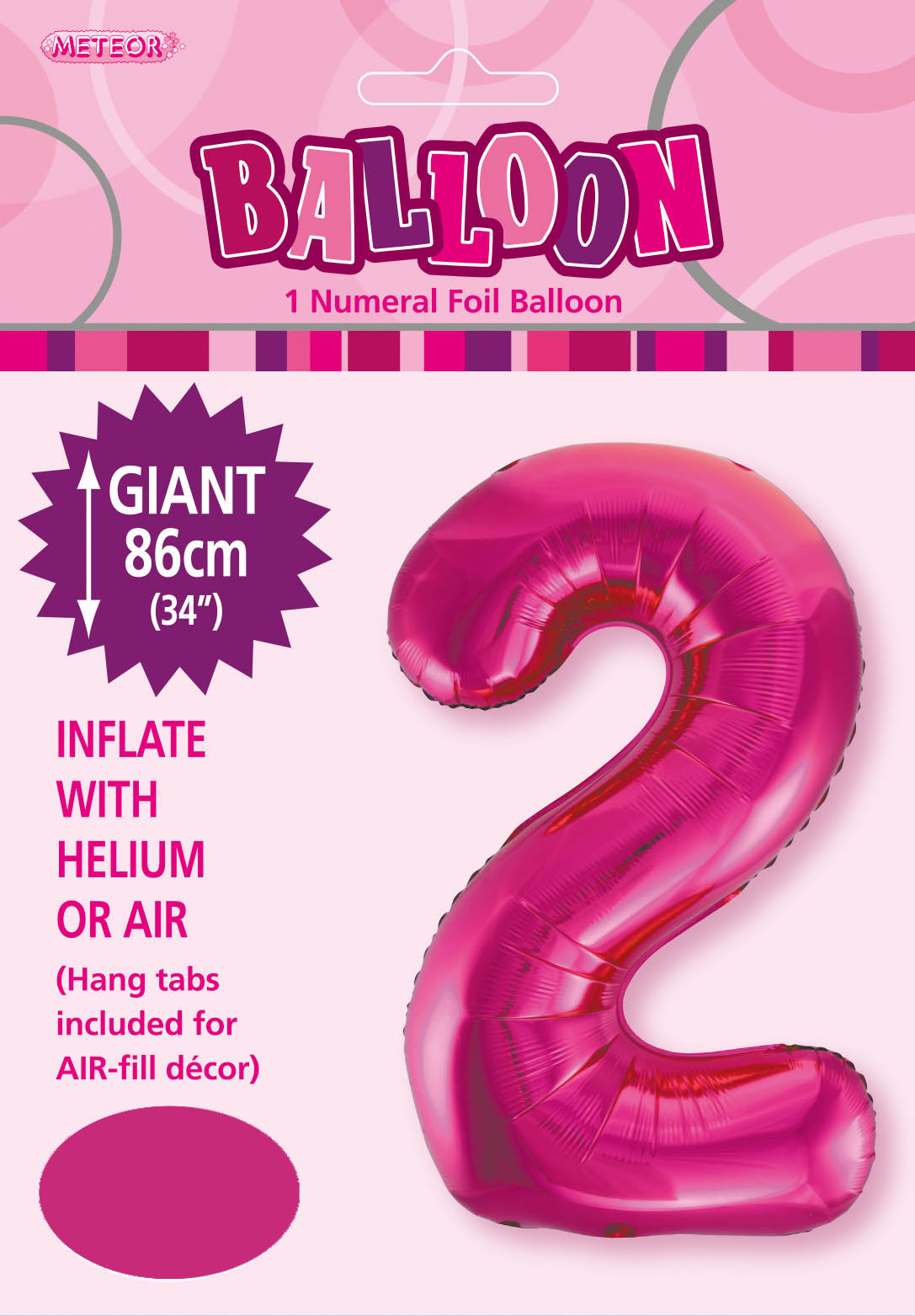 Helium Number Hot Pink #2