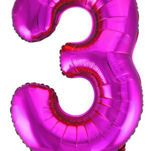 Helium Number Hot Pink #3
