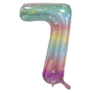 NUMBER FOIL BALLOON 86CM - PASTEL 7