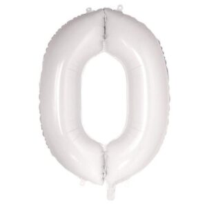 NUMBER FOIL BALLOON 86CM - WHITE 0