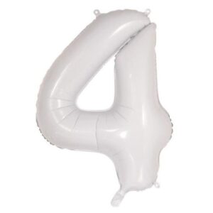 NUMBER FOIL BALLOON 86CM - WHITE 4