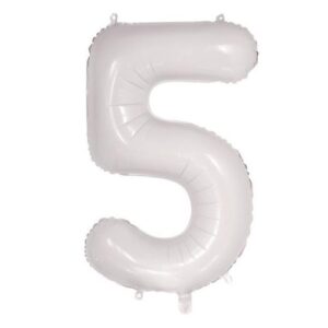 NUMBER FOIL BALLOON 86CM - WHITE 5