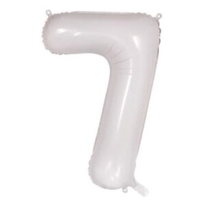 NUMBER FOIL BALLOON 86CM - WHITE 7