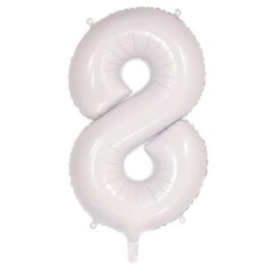 NUMBER FOIL BALLOON 86CM - WHITE 8