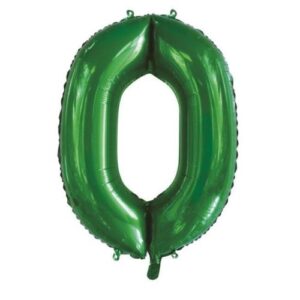 NUMBER FOIL BALLOON 86CM - GREEN 0