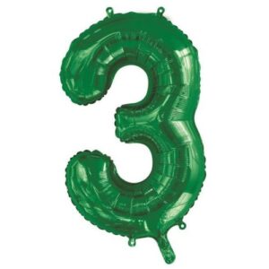 NUMBER FOIL BALLOON 86CM - GREEN 3