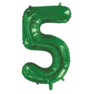 NUMBER FOIL BALLOON 86CM - GREEN 5