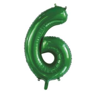 NUMBER FOIL BALLOON 86CM - GREEN 6