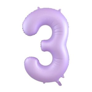 NUMBER FOIL BALLOON 86CM - LILAC 3