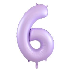NUMBER FOIL BALLOON 86CM - LILAC 6