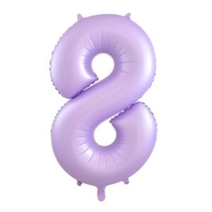 NUMBER FOIL BALLOON 86CM - LILAC 8