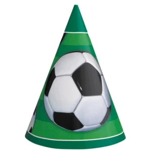 3D SOCCER 8 PARTY HATS
