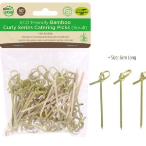 Bamboo Curly Catering Picks - Small -50PK