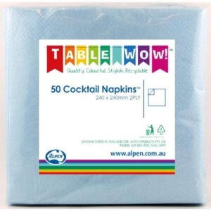 L/BLUE COCKTAIL NAPKIN 50PK