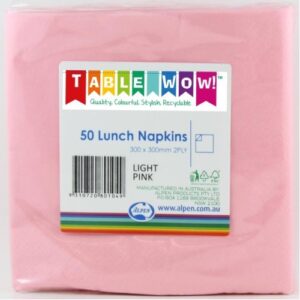 LIGHT PINK LUNCH NAPKINS 50PK
