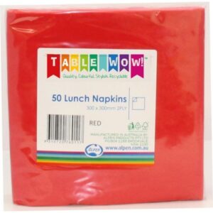50PK LUNCH NAPKINS RED