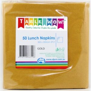 GOLD LUNCH NAPKINS 50PK