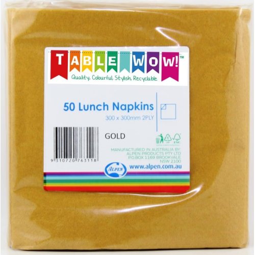GOLD LUNCH NAPKINS 50PK