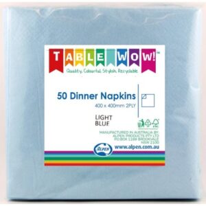 DINNER NAPKINS 50PK LIGHT BLUE