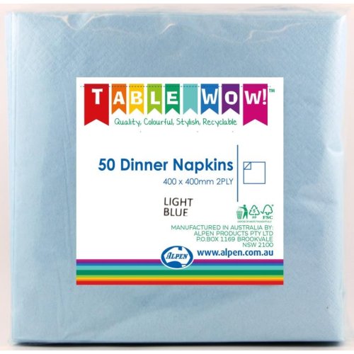 DINNER NAPKINS 50PK LIGHT BLUE