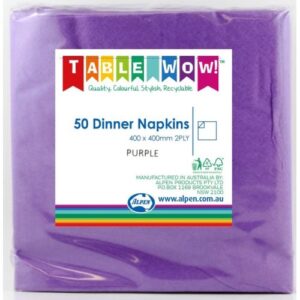 DINNER NAPKINS 50PK PURPLE
