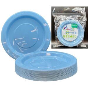 20PK LIGHT BLUE LUNCH PLATES