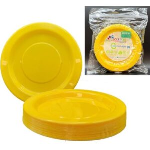 20PK YELLOW LUNCH PLATES