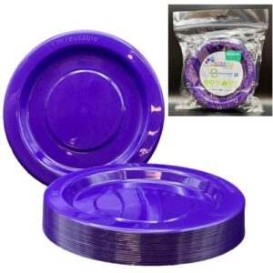 20PK LUNCH PLATE - PURPLE