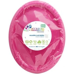 MAGENTA OVAL PLATES 20PK
