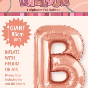 ALPHABET FOIL 86CM - R/GOLD B