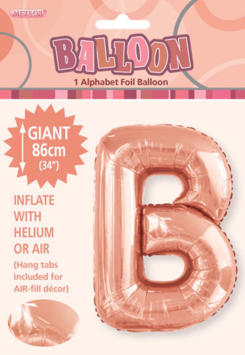 ALPHABET FOIL 86CM - R/GOLD B