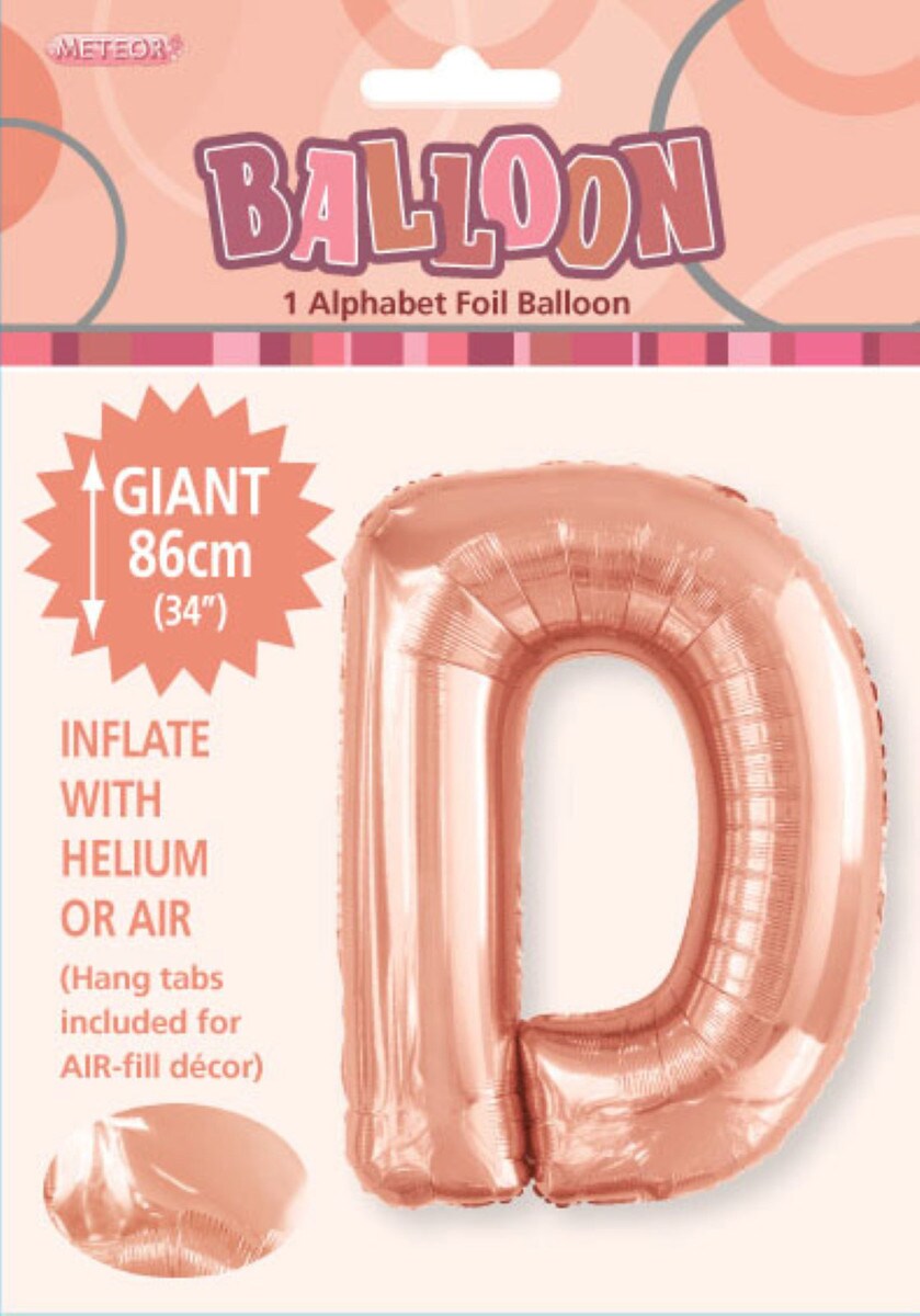 ALPHABET FOIL 86CM - R/GOLD D