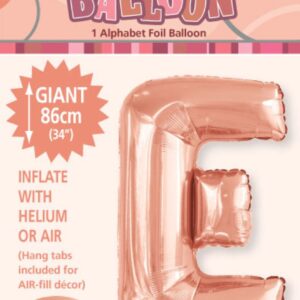ALPHABET FOIL 86CM - R/GOLD E