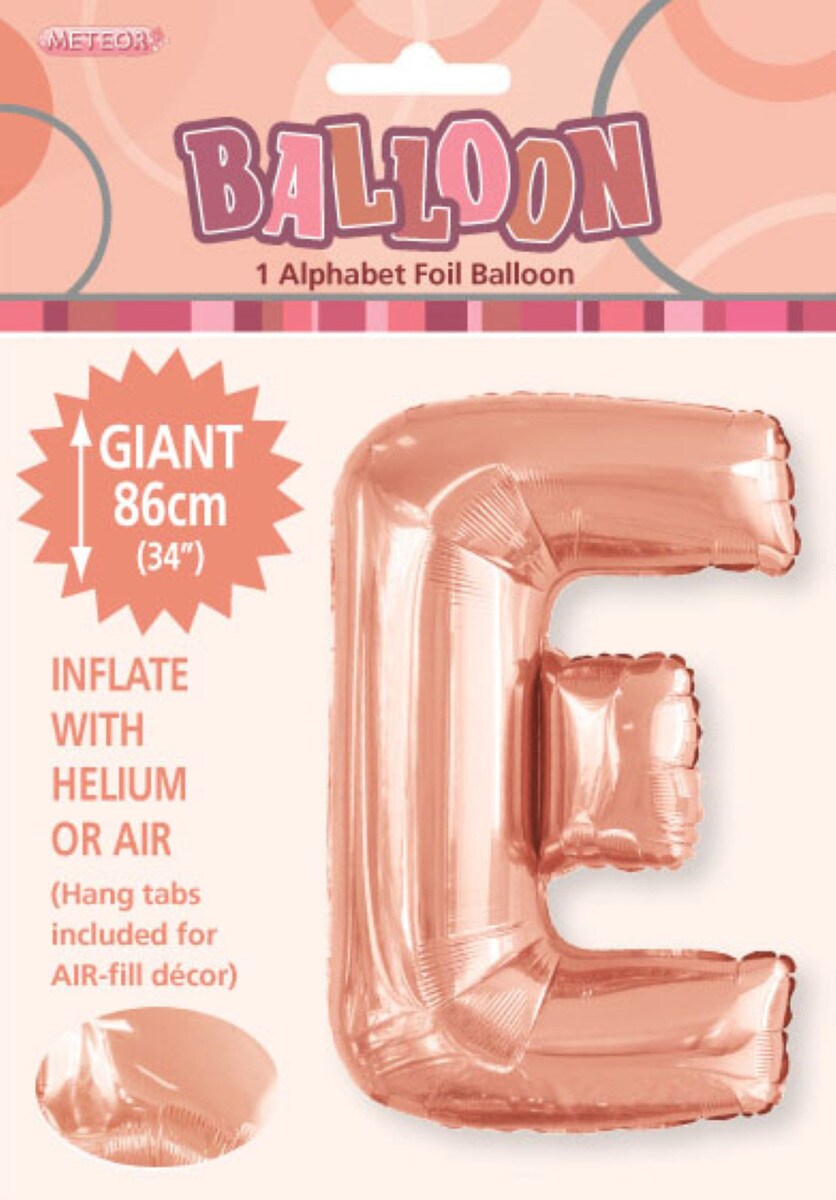 ALPHABET FOIL 86CM - R/GOLD E