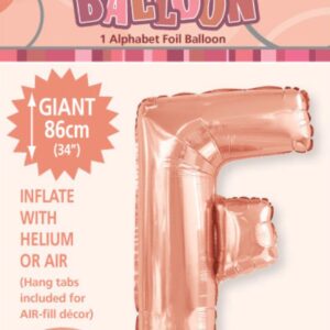 ALPHABET FOIL 86CM - R/GOLD F