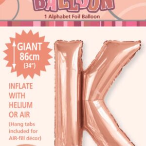 ALPHABET FOIL 86CM - R/GOLD K