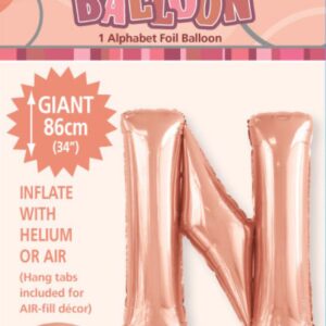 ALPHABET FOIL 86CM - R/GOLD N
