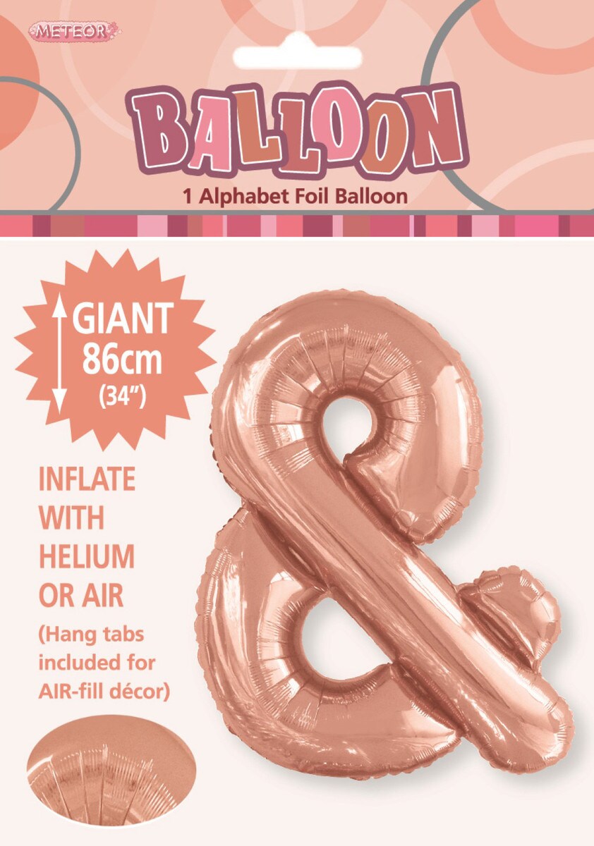 ALPHABET FOIL 86CM - R/GOLD &