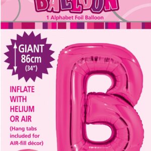ALPHABET FOIL 86CM - H/PINK B