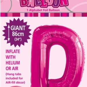 ALPHABET FOIL 86CM -H/PINK D