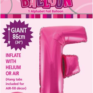 ALPHABET FOIL 86CM - H/PINK F