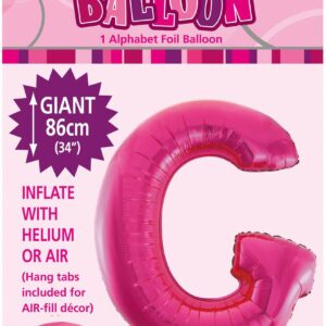 ALPHABET FOIL 86CM - H/PINK G