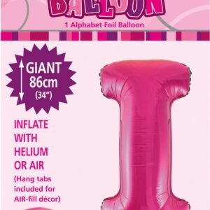 ALPHABET FOIL 86CM - H/PINK I