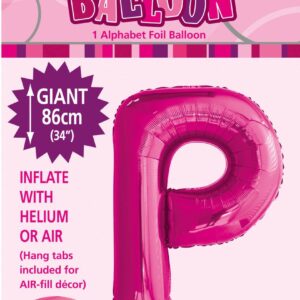 ALPHABET FOIL 86CM - H/PINK P