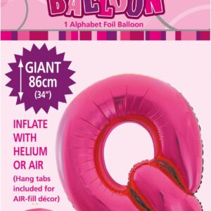 ALPHABET FOIL 86CM - H/PINK Q