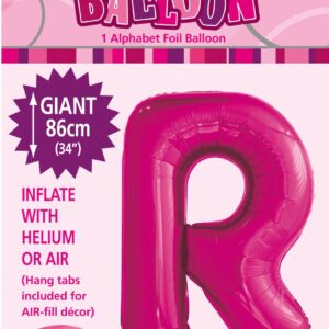 ALPHABET FOIL 34in PKG-H/PINK R