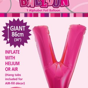 ALPHABET FOIL 86CM - H/PINK V