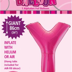 ALPHABET FOIL 86CM - H/PINK Y
